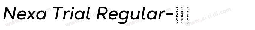 Nexa Trial Regular字体转换